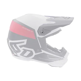 6D Helmklep ATR-1 Flight - Rood / Wit / Zwart