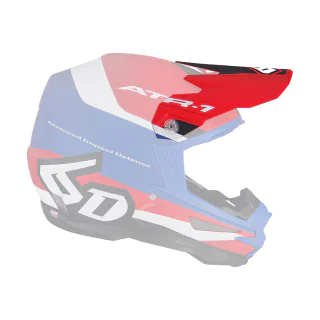 6D Helmklep ATR-1 Pace - Rood / Wit / Blauw