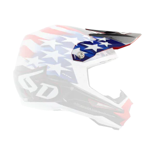 6D Helmklep ATR-1 Patriot - Rood / Wit / Blauw