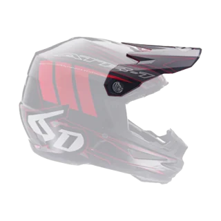6D Helmklep ATR-1 Point - Zwart / Rood