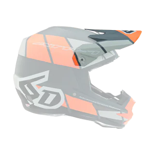 6D Helmklep ATR-1 Shear - Oranje / Grijs / Zwart