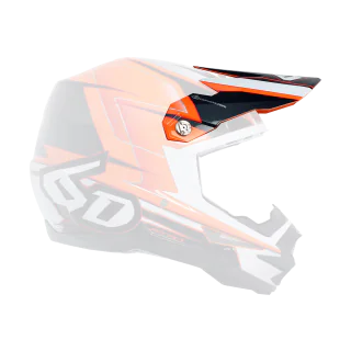 6D Helmklep ATR-1 Sonic - Oranje / Charcoal