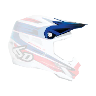 6D Helmklep ATR-1 V2 Pilot - Rood / Wit / Blauw
