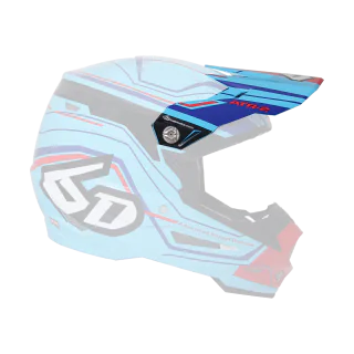 6D Helmklep ATR-2 Circuit Glans - Neon Blauw