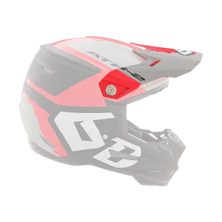 6D Helmklep ATR-2 Helo - Rood / Grijs