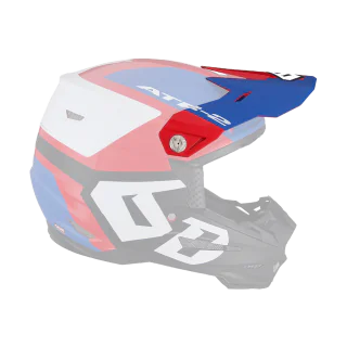 6D Helmklep ATR-2 Helo - Rood / Wit / Blauw