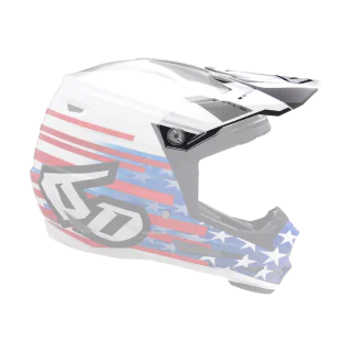 6D Helmklep ATR-2 Patriot - Rood / Wit / Blauw