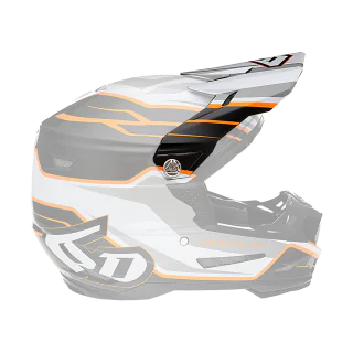 6D Helmklep ATR-2 Phase - Wit / Oranje