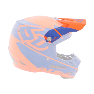 6D Helmklep ATR-2 Sector Mat - Oranje / Blauw