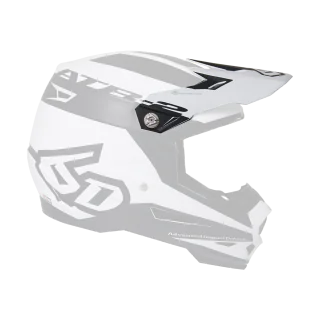 6D Helmklep ATR-2 Sector Mat - Wit / Zwart