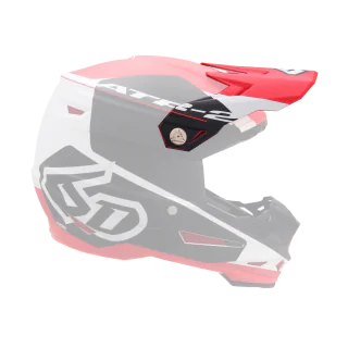 6D Helmklep ATR-2 Shadow - Rood / Zwart