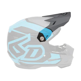 6D Helmklep ATR-2 Torque - Mat Cyan / Grijs