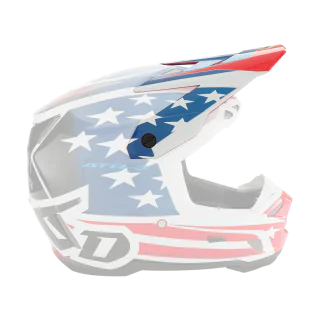 6D Helmklep ATR-3 Patriot - Rood / Wit / Blauw