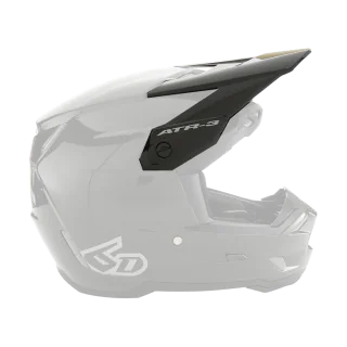 6D Helmklep ATR-3 Solid - Glans Zwart