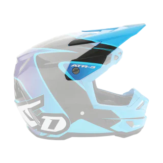 6D Helmklep ATR-3 Wave - Cyan / Blauw / Paars