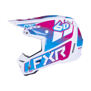 6D Kinder Crosshelm ATR-3Y FXR - Blue Razz / Wit