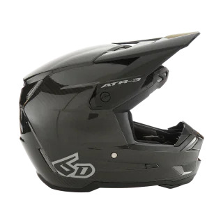 6D Kinder Crosshelm ATR-3Y Solid - Glans Zwart