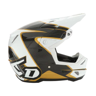 6D Kinder Crosshelm ATR-3Y Wave - Goud / Wit
