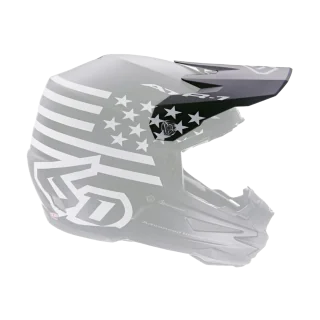 6D Kinder Helmklep ATR-1Y Tactical - Zwart / Wit