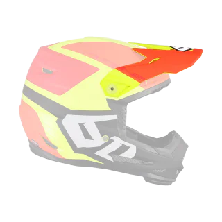 6D Kinder Helmklep ATR-2Y Helo LE - Geel / Oranje / Rood