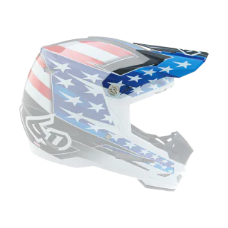 6D Kinder Helmklep ATR-2Y Super Patriot - Rood / Wit / Blauw