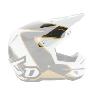 6D Kinder Helmklep ATR-3Y Wave - Goud / Wit