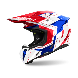 Airoh Crosshelm Twist 3 Dizzy - Glans Blauw / Rood