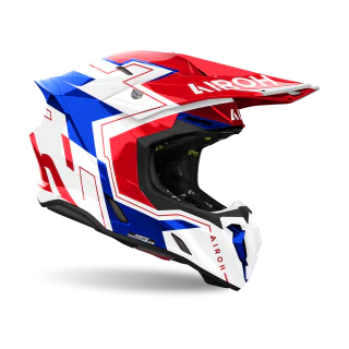 Airoh Crosshelm Twist 3 Dizzy - Glans Blauw / Rood