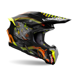 Airoh Crosshelm Twist 3 Toxic - Glans Zwart / Geel