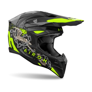 Airoh Crosshelm Wraap Darkness - Mat Fluo Geel / Zwart