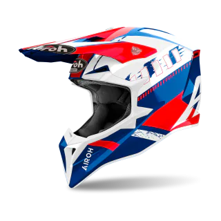 Airoh Crosshelm Wraap Feel - Glans Blauw / Rood