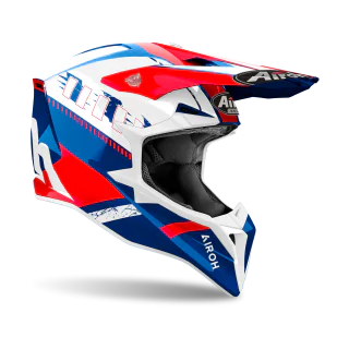 Airoh Crosshelm Wraap Feel - Glans Blauw / Rood