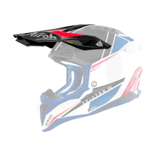 Airoh Helmklep Aviator 3 Push - Glans Blauw / Rood
