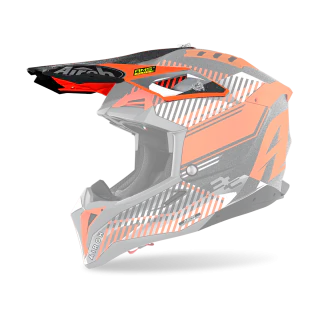 Airoh Helmklep Aviator 3 Wave - Fluo Oranje / Chrome