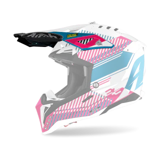 Airoh Helmklep Aviator 3 Wave - Roze / Chrome