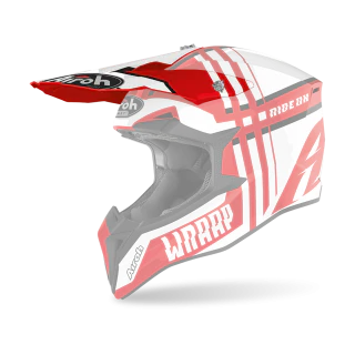Airoh Helmklep Wraap Broken - Glans Rood / Wit