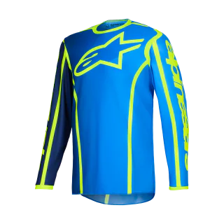 Alpinestars Cross Shirt 2026 Fluid Apex - Blauw / Fluo Geel