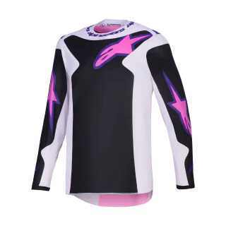 Alpinestars Cross Shirt 2026 Fluid Grid - Zwart / Licht Grijs / Paars