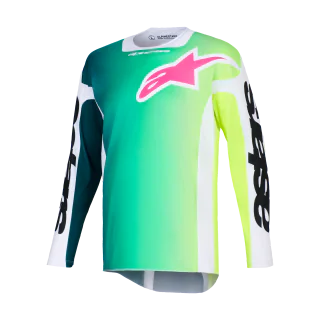 Alpinestars Cross Shirt 2026 Racer Portl - Groen / Wit / Zwart