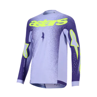 Alpinestars Cross Shirt 2026 Supertech Scenz - Paars / Fluo Geel