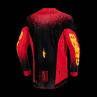 Alpinestars Cross Shirt 2026 Supertech Scenz - Rood / Zwart / Geel