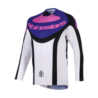 Alpinestars Cross Shirt 2026 Techstar Knif - Zwart / Licht Grijs / Paars