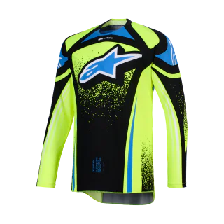 Alpinestars Cross Shirt 2026 Techstar Nomur - Donker Navy / Fluo Geel / Ucla / Blauw