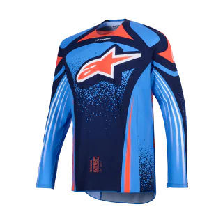 Alpinestars Cross Shirt 2026 Techstar Nomur - Donker Navy / Oranje / Ucla / Blauw
