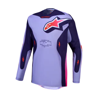 Alpinestars Cross Shirt 2027 Racer Air Hunt - Licht Violet / Deep Purple / Fluo Roze