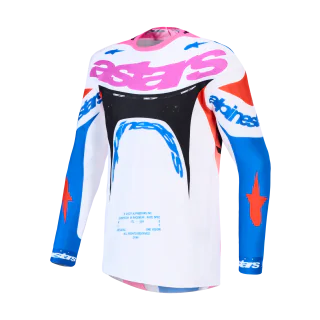 Alpinestars Crosskleding 2027 Supertech Dyna - Wit / Blithe Blauw / Zwart / Paars