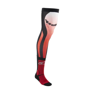 Alpinestars Cross Sokken Lang Kniebrace - Rood / Wit