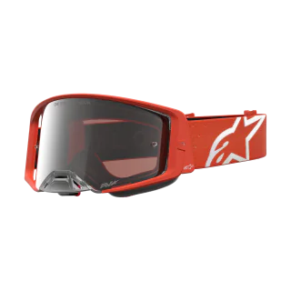 Alpinestars Crossbril Supertech Vesta - Oranje / Zilver - Spiegel Zilver Lens