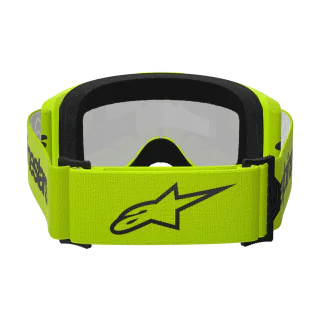 Alpinestars Crossbril Vision 3 Wordmark - Fluo Geel - Spiegel Zilver Lens