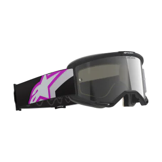 Alpinestars Crossbril Vision 5 Corp - Licht Grijs / Paars - Spiegel Zilver Lens
